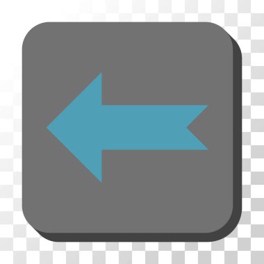 Ok sol düğme kare vektör yuvarlak