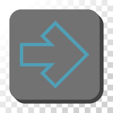 Kare vektör düğme ok sağ yuvarlak