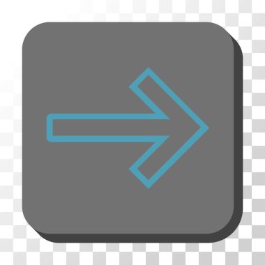 Kare vektör düğme ok sağ yuvarlak