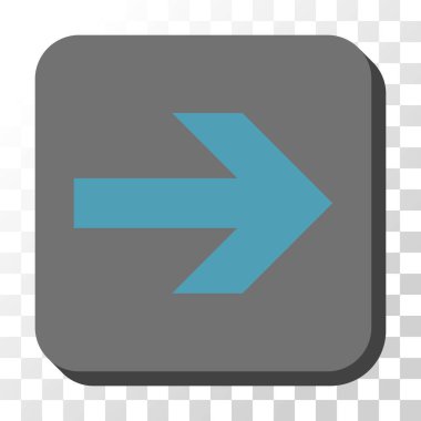 Kare vektör düğme ok sağ yuvarlak