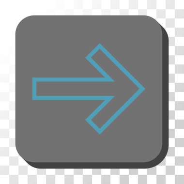 Kare vektör düğme ok sağ yuvarlak