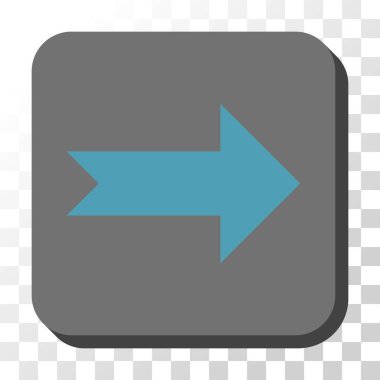 Kare vektör düğme ok sağ yuvarlak