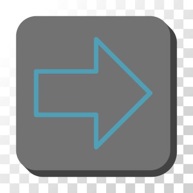 Kare vektör düğme ok sağ yuvarlak