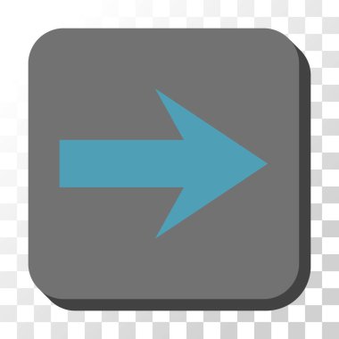 Kare vektör düğme ok sağ yuvarlak