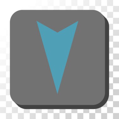 Ok ucu yuvarlatılmış kare vektör düğmesini basılı