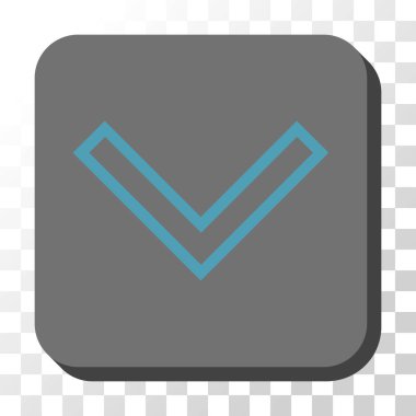 Ok ucu yuvarlatılmış kare vektör düğmesini basılı