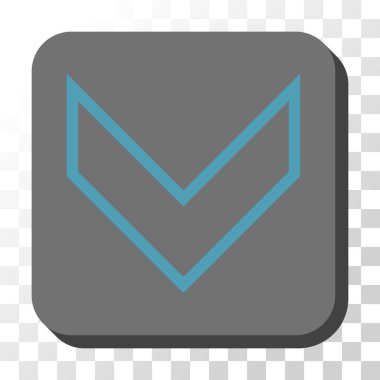 Ok ucu yuvarlatılmış kare vektör düğmesini basılı