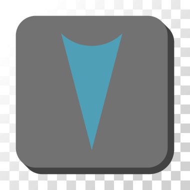 Ok ucu yuvarlatılmış kare vektör düğmesini basılı