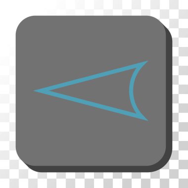 Ok ucu sol düğme kare vektör yuvarlak