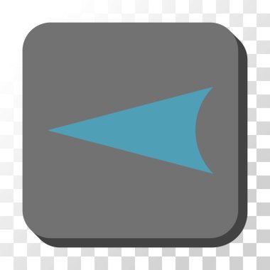 Ok ucu sol düğme kare vektör yuvarlak