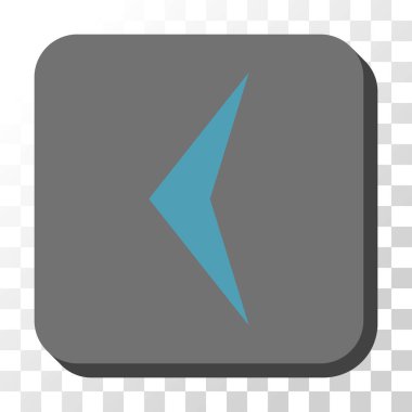 Ok ucu sol düğme kare vektör yuvarlak