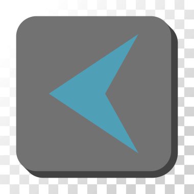 Ok ucu sol düğme kare vektör yuvarlak