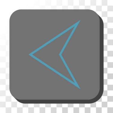 Ok ucu sol düğme kare vektör yuvarlak