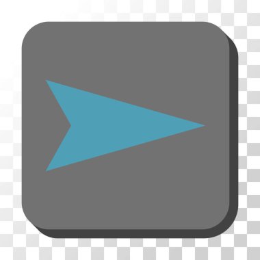 Kare vektör düğme ok ucu sağ yuvarlak