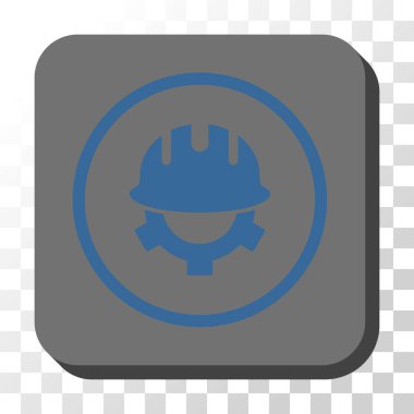 Geliştirme kask yuvarlak kare vektör düğmesi