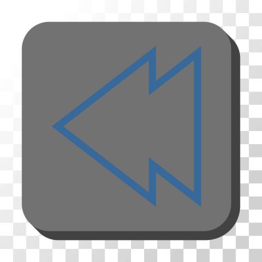 Yön sol yuvarlak kare vektör düğmesi