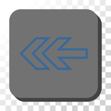 Yön sol yuvarlak kare vektör düğmesi