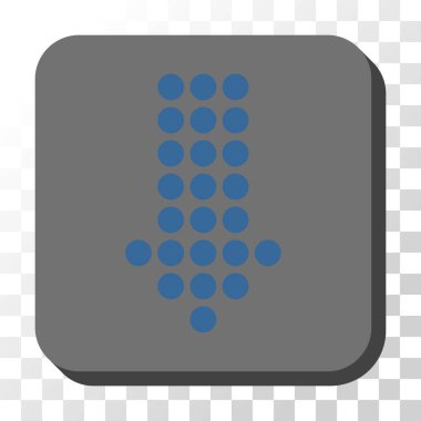 Yuvarlatılmış Kare vektör düğmesini aşağı noktalı ok