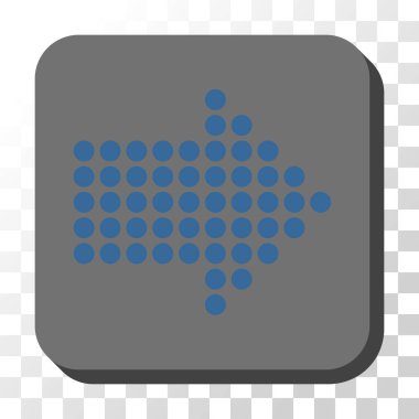 Noktalı ok sağ yuvarlak kare vektör düğmesi