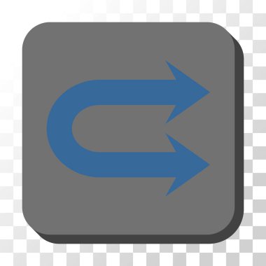 Kare vektör düğmesini çift sağ ok yuvarlak