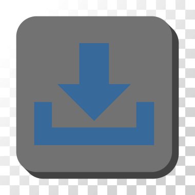 Yüklemeler yuvarlak kare vektör düğmesi