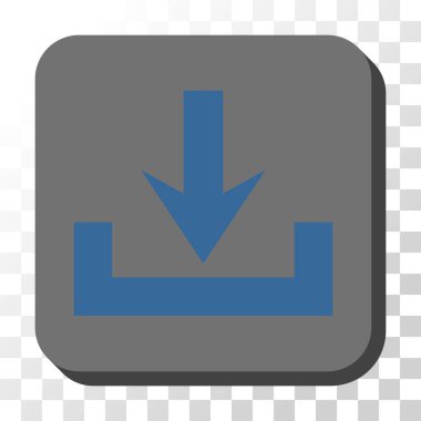 Yüklemeler yuvarlak kare vektör düğmesi