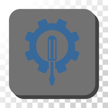 Mühendislik yuvarlatılmış kare vektör düğmesi