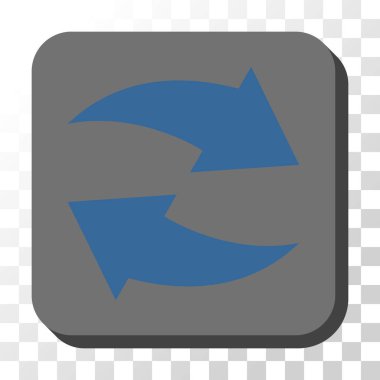 Exchange okları yuvarlak kare vektör düğmesi