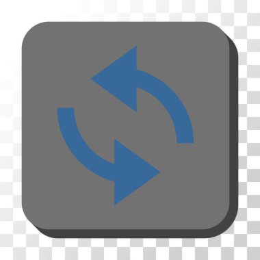 Exchange okları yuvarlak kare vektör düğmesi