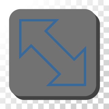 Exchange çapraz kare vektör düğmesini yuvarlak