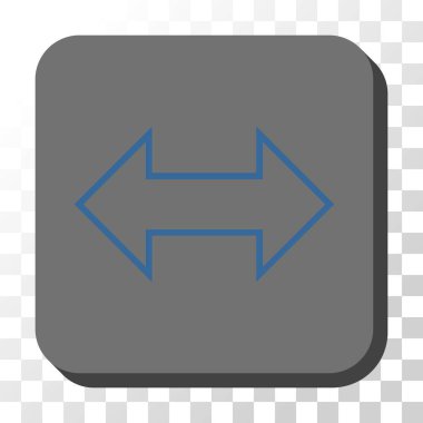 Exchange yatay yuvarlak kare vektör düğmesi