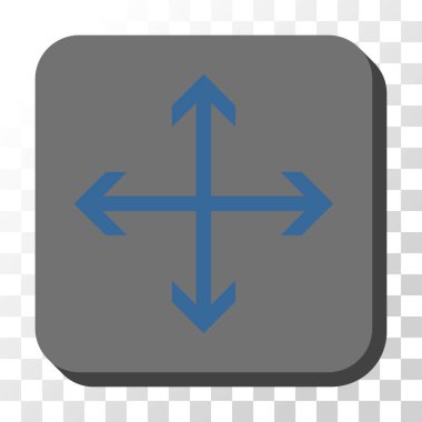 Genişletin okları yuvarlatılmış kare vektör düğmesi