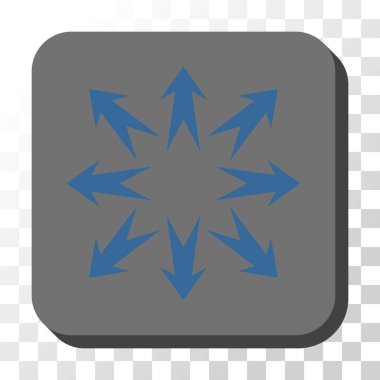 Genişletin okları yuvarlatılmış kare vektör düğmesi