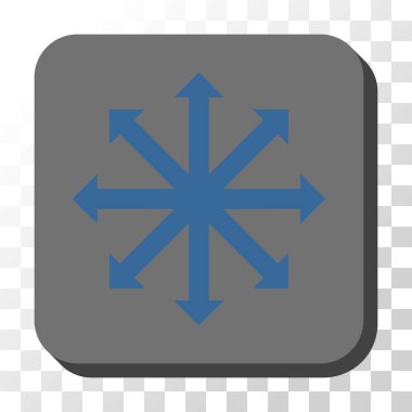 Genişletin okları yuvarlatılmış kare vektör düğmesi