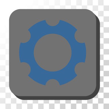 Dişli yuvarlak kare vektör düğmesi