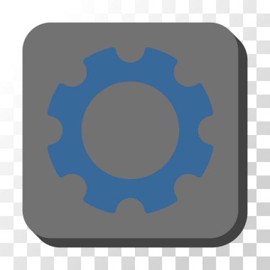 Dişli yuvarlak kare vektör düğmesi