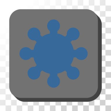 Dişli yuvarlak kare vektör düğmesi