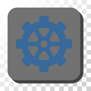 Dişli yuvarlak kare vektör düğmesi