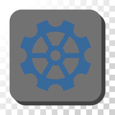 Dişli yuvarlak kare vektör düğmesi