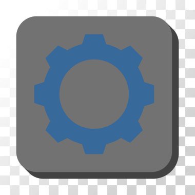 Dişli yuvarlak kare vektör düğmesi