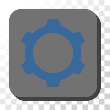 Dişli yuvarlak kare vektör düğmesi