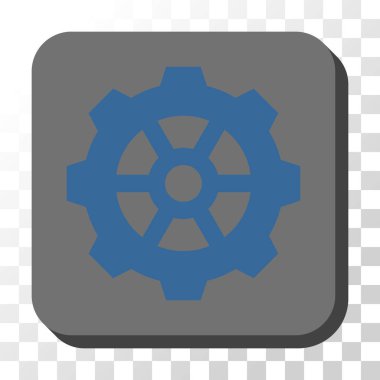 Dişli yuvarlak kare vektör düğmesi