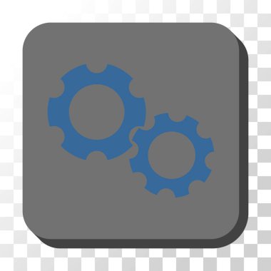 Gears'ı yuvarlak kare vektör düğmesi