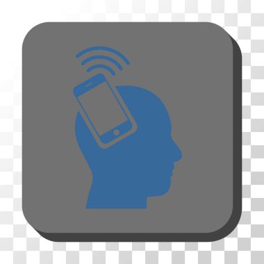 Kafa Smartphone eklenti halka kare vektör düğmesini yuvarlak