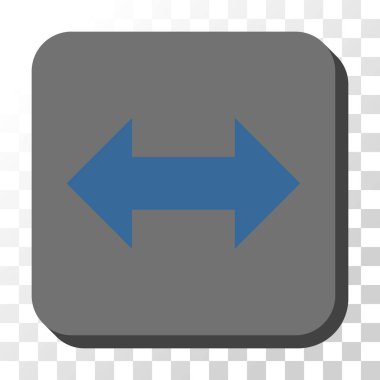 Yatay Exchange okları yuvarlak kare vektör düğmesi