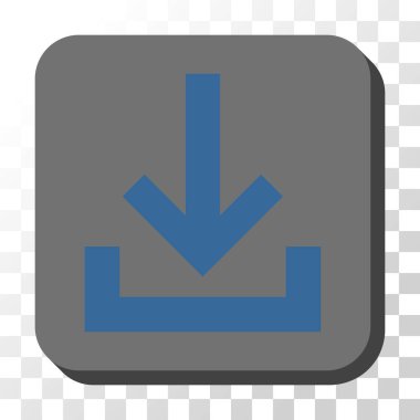 Gelen kutusu yuvarlatılmış kare vektör düğmesi