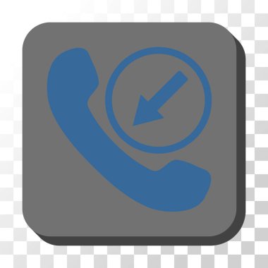 Gelen aramayı yuvarlak kare vektör düğmesi