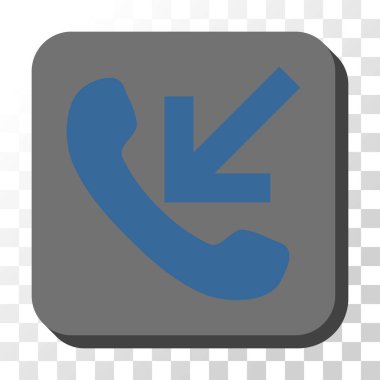 Gelen aramayı yuvarlak kare vektör düğmesi