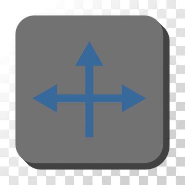 Kavşak yön yuvarlak kare vektör düğmesi