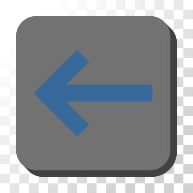 Sol Ok düğme kare vektör yuvarlak